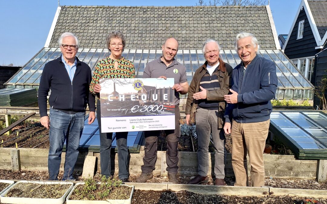 Lions cheque voor de Historisch Tuin